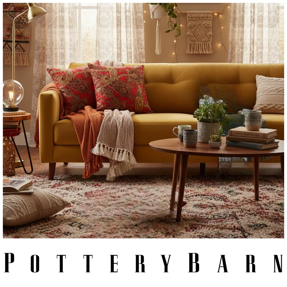 Lot 2 x Pottery Barn Caesarea Palampore Red Paisley Pillow Shams 20